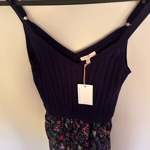 Skies Are Blue Deep Blue Cable Knit Pullover